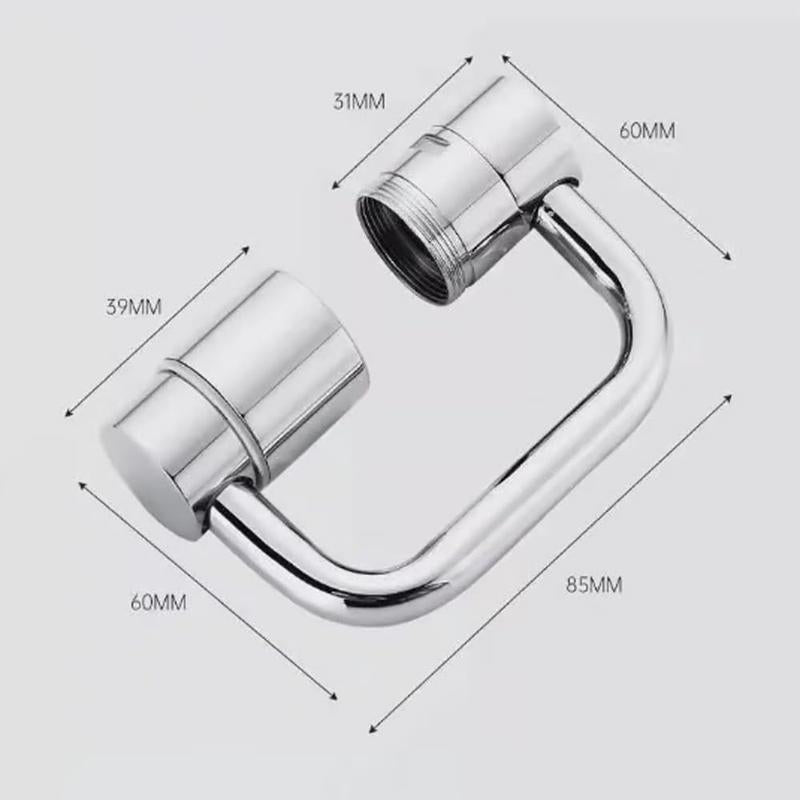 Rotatable Faucet Aerator Extension - for Effortless, All-Angle Control, Rotating Swivel Faucet Aerator Extender, Kitchen Bathroom Sink Faucets Sprayer Attachment with 2 Mode Splash(1Pc)