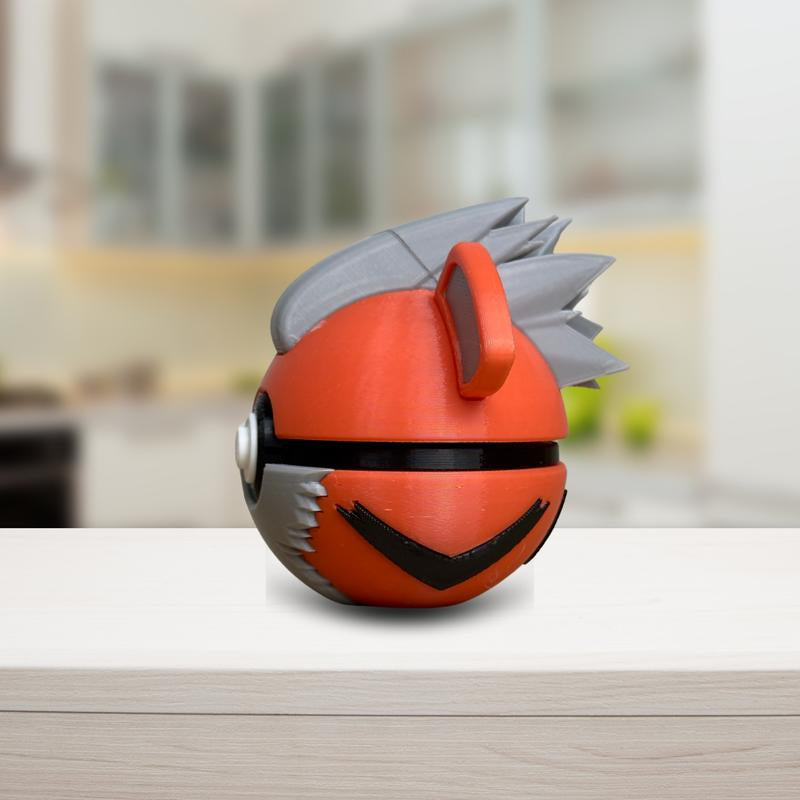 Growlithe-Inspired 3D Printed Pokéball Collectible
