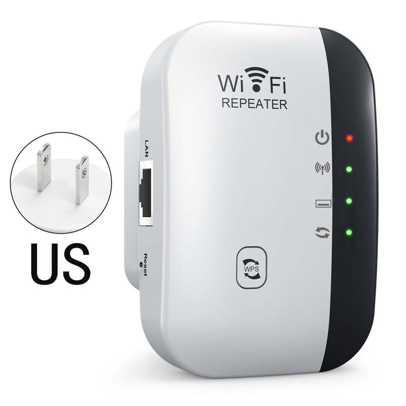 WIFI 300Mbps Repeater, Signal Amplifier, Enhances Signal and Extends Coverage, Wireless Network Repeater for Home Office, Home Accessories Wifi Repeater