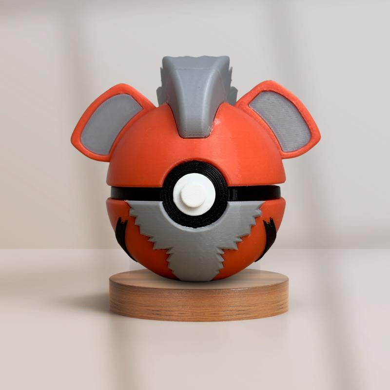 Growlithe-Inspired 3D Printed Pokéball Collectible