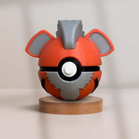 Growlithe-Inspired 3D Printed Pokéball Collectible