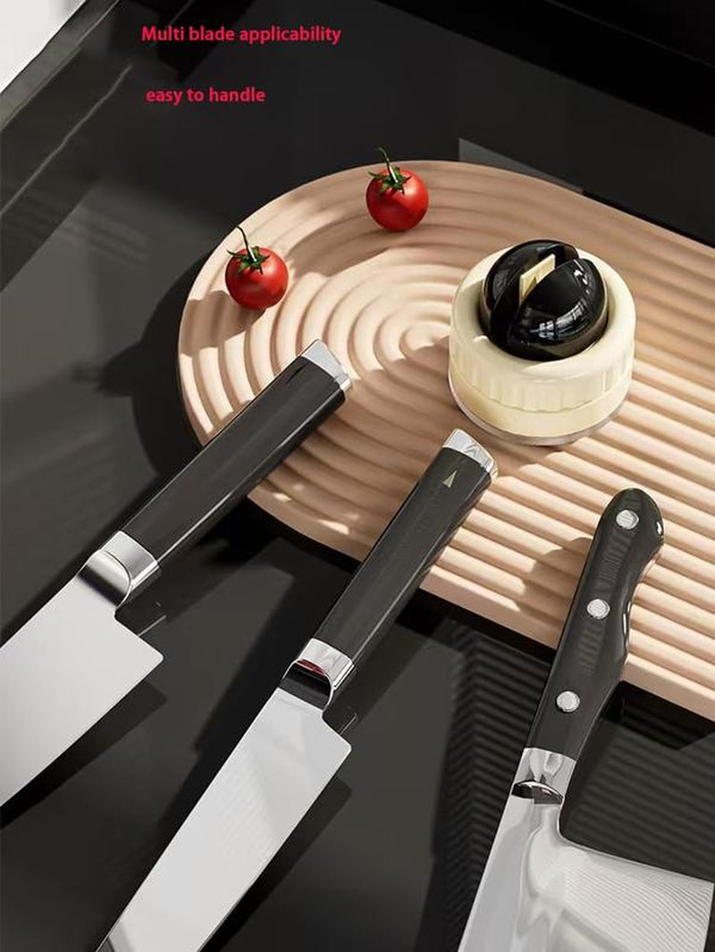 Sharpener | Portable Rapid  Sharpener & Kitchen  Sharpener (With Suction Base) | for Knives, Scissors, Cleavers & Outdoor Tools | Sharpener (Non-Slip)