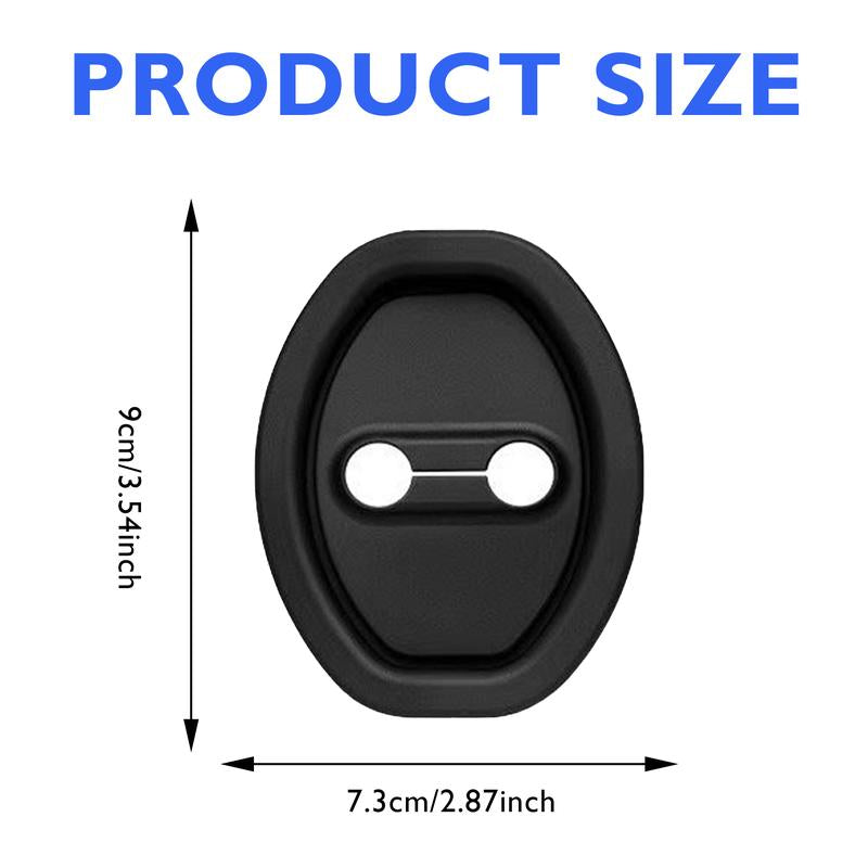 8 Counts Door Latch Lock Cover, Durable Car Accessories to Protect Door Latches, Easy Install Self-Stick Design for Auto Use
