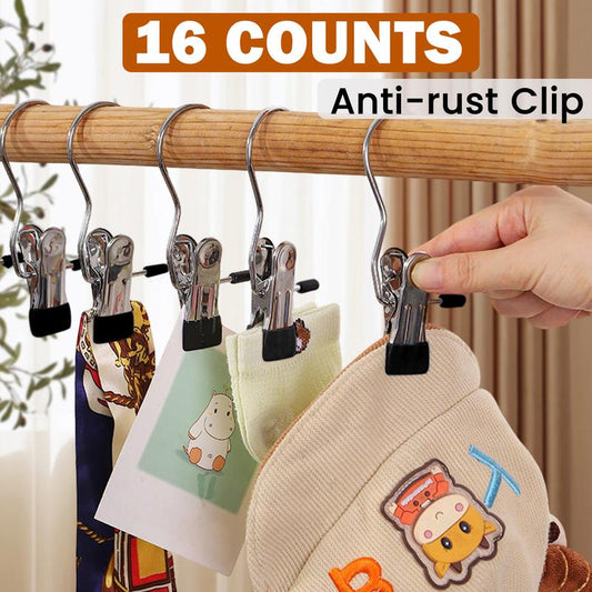 Boot Hangers for Closet 16 Counts, Boot Clips for Hanging, Space Saving Hanging Boot Rack, Multi Function Hooks  for Home, Travel, Pants, Socks, Handbags