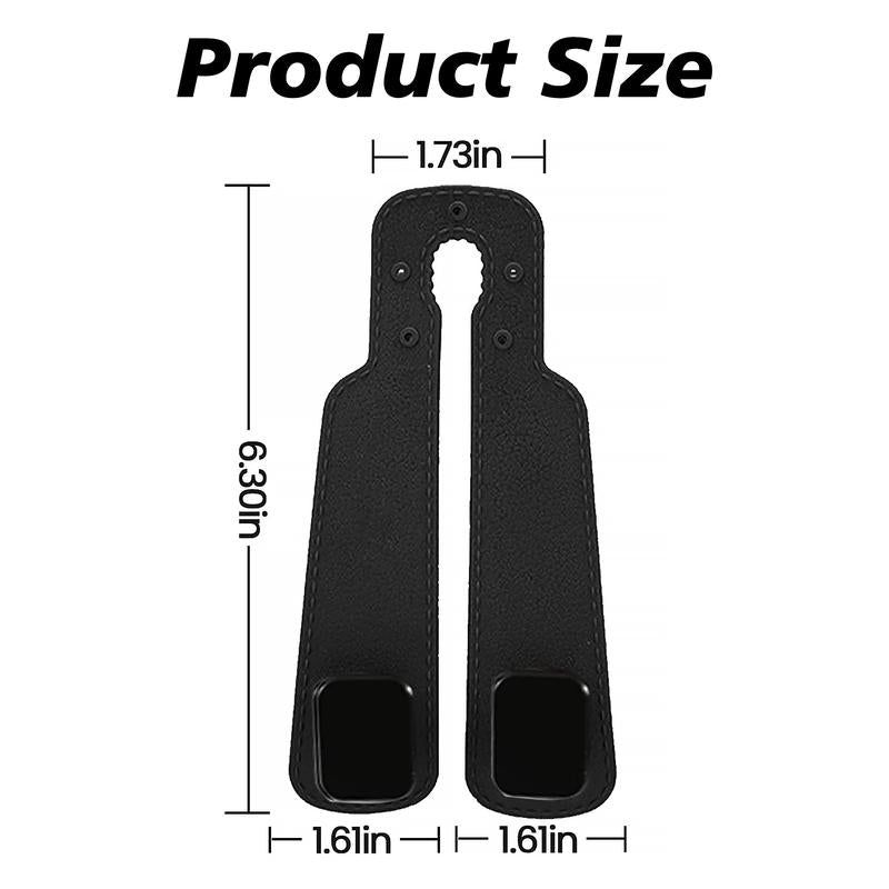 4 Counts Car Seat Headrest Hook, Improved Car Seat Back Double Hooks for Kids' Toys Hats Masks Sunglasses, Soft Gentle Faux Leather